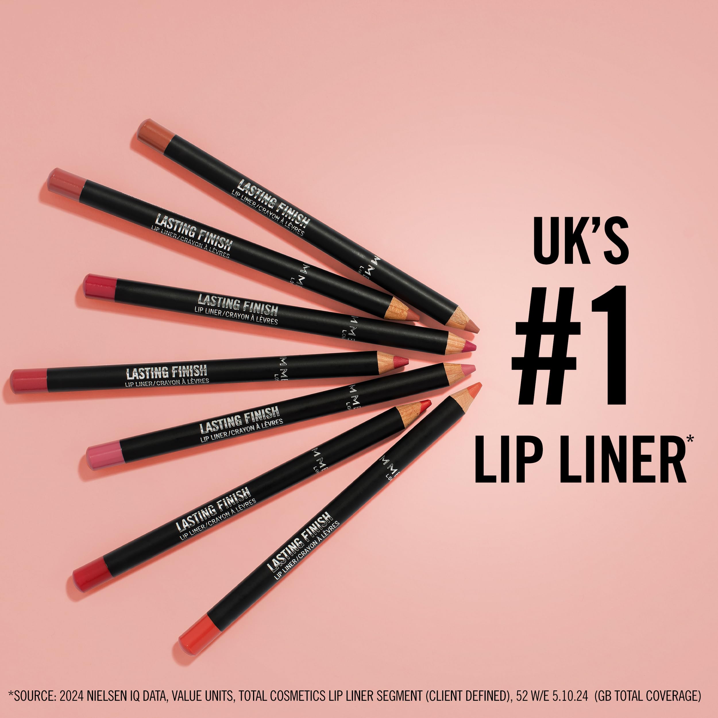 Rimmel Lasting Finish 8HR Soft Lip Liner Pencil - Vibrant, Blendable Formula to Lock Lipstick in Place for 8 Hours - 705 Cappuccino, .04oz