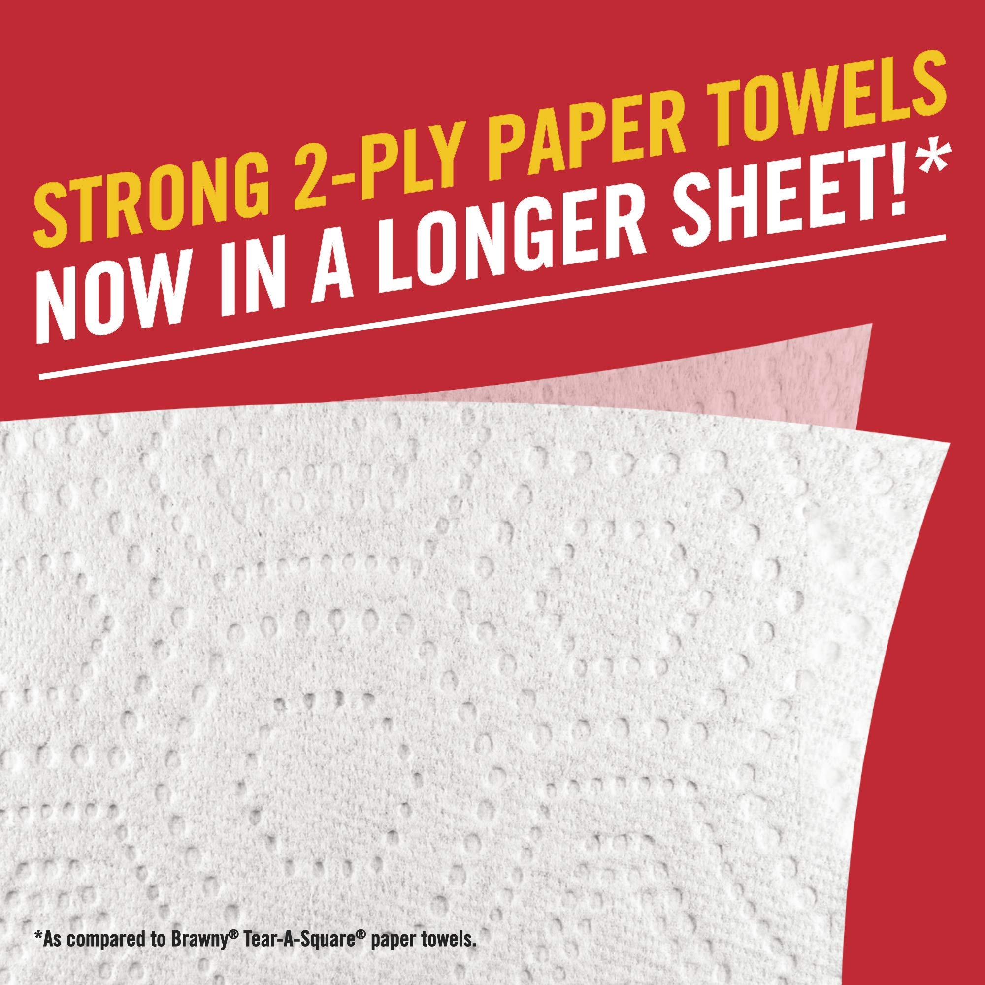 Brawny Flex Paper Towels, 8 Triple Rolls = 24 Regular Rolls, Tear-A-Square, 3 Sheet Size Options, Quarter Size Sheets