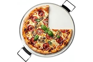 MisterChef Ceramic Pizza Stone for Oven, Round 12 Inch Replacement Baking Stone for Indoor Electric Pizza Ovens, Bread Stone 