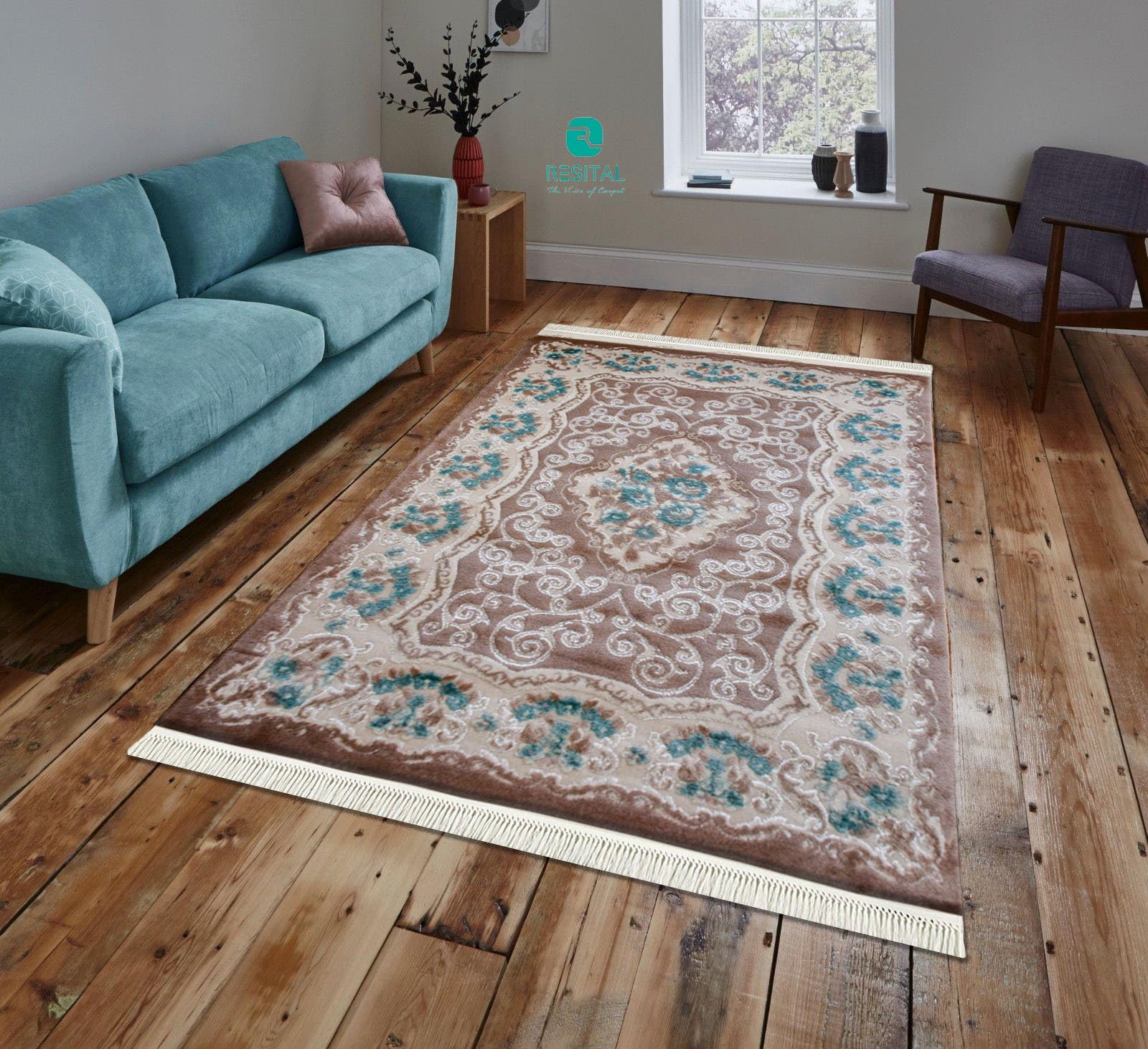 Keymura Runner Rug 80 x 300 cm 11 mm Pile with Matching Franzen Bed Frame in Classic Design