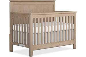 EVOLUR évolur Oakley 5-in-1 Convertible Full-Size Baby Crib in Sienna Grey, GreenGuard Gold & JPMA, 3 Mattress Heights, Converts to Toddler, Day & Full-Size Bed, Safe Stylish Nursery