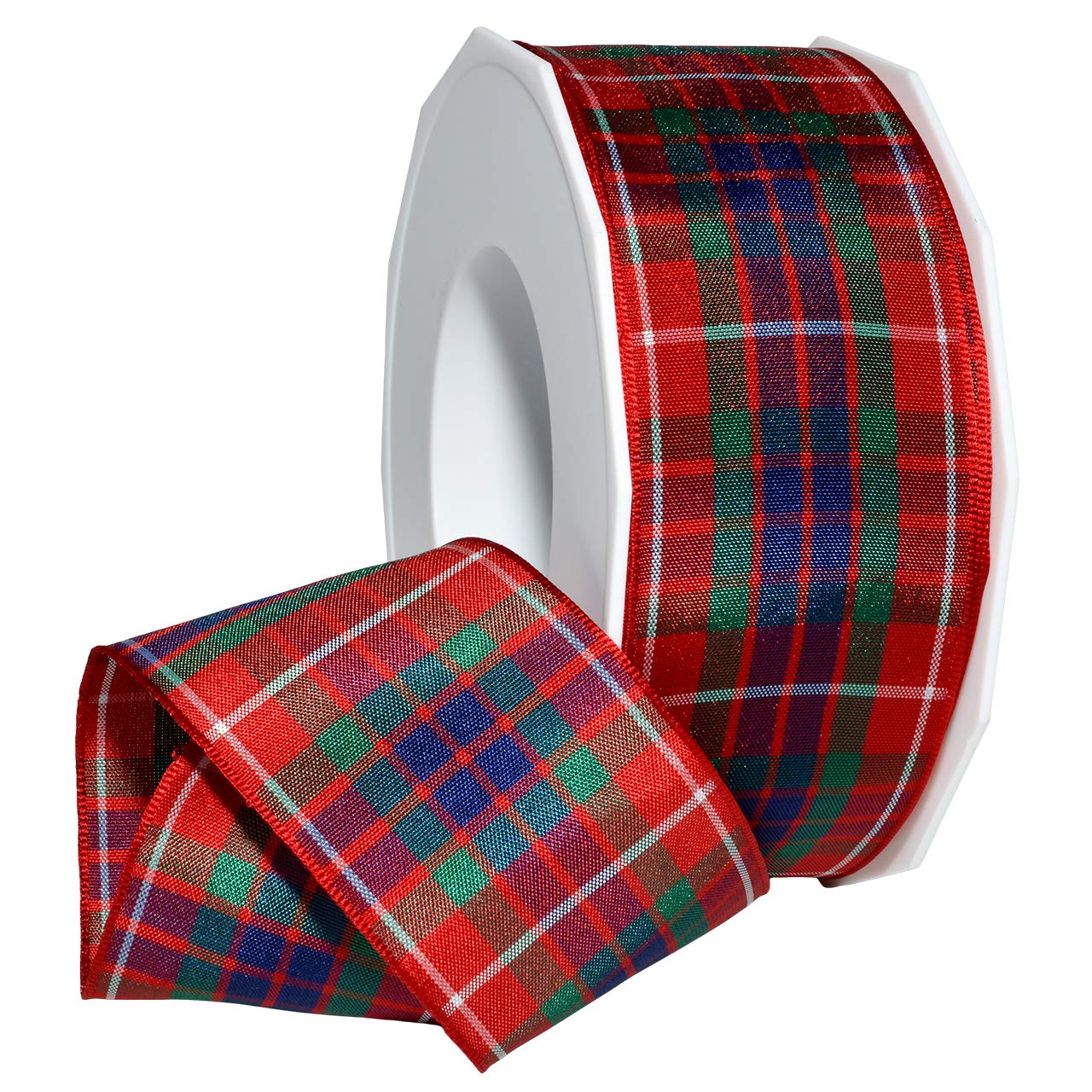 Morex Ribbon Edinburgh Ribbon, Scottish Heritage Family Colors, Christmas and Wedding Decorations, Plaid, 1.5 Inch by 27 Yards, Frazer