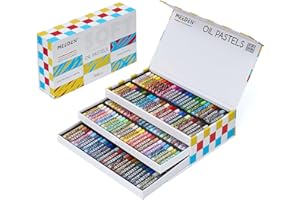 MEEDEN Soft Oil Pastels Set: 144 Vibrant Colors Art Oil Pastels for Blending Layering Shading Drawing - Smooth Oil Pastel Cra