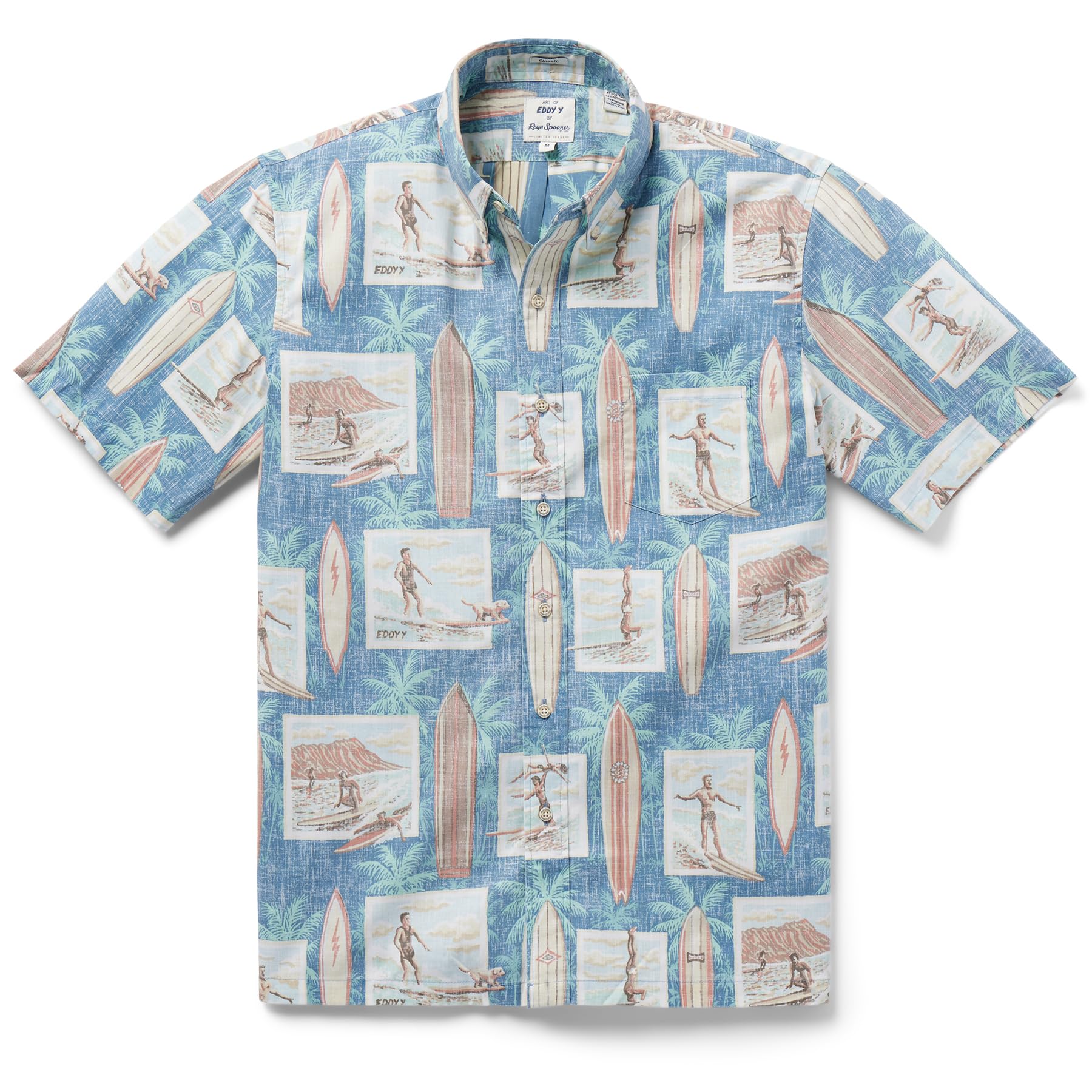 Reyn Spooner Men's Surf History Button Front