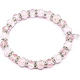 Generic Authentic Murano Glass Elastic Stretch Bracelet - Handmade in Venice - Italian Jewelry - Lampwork Beads - Made in Italy