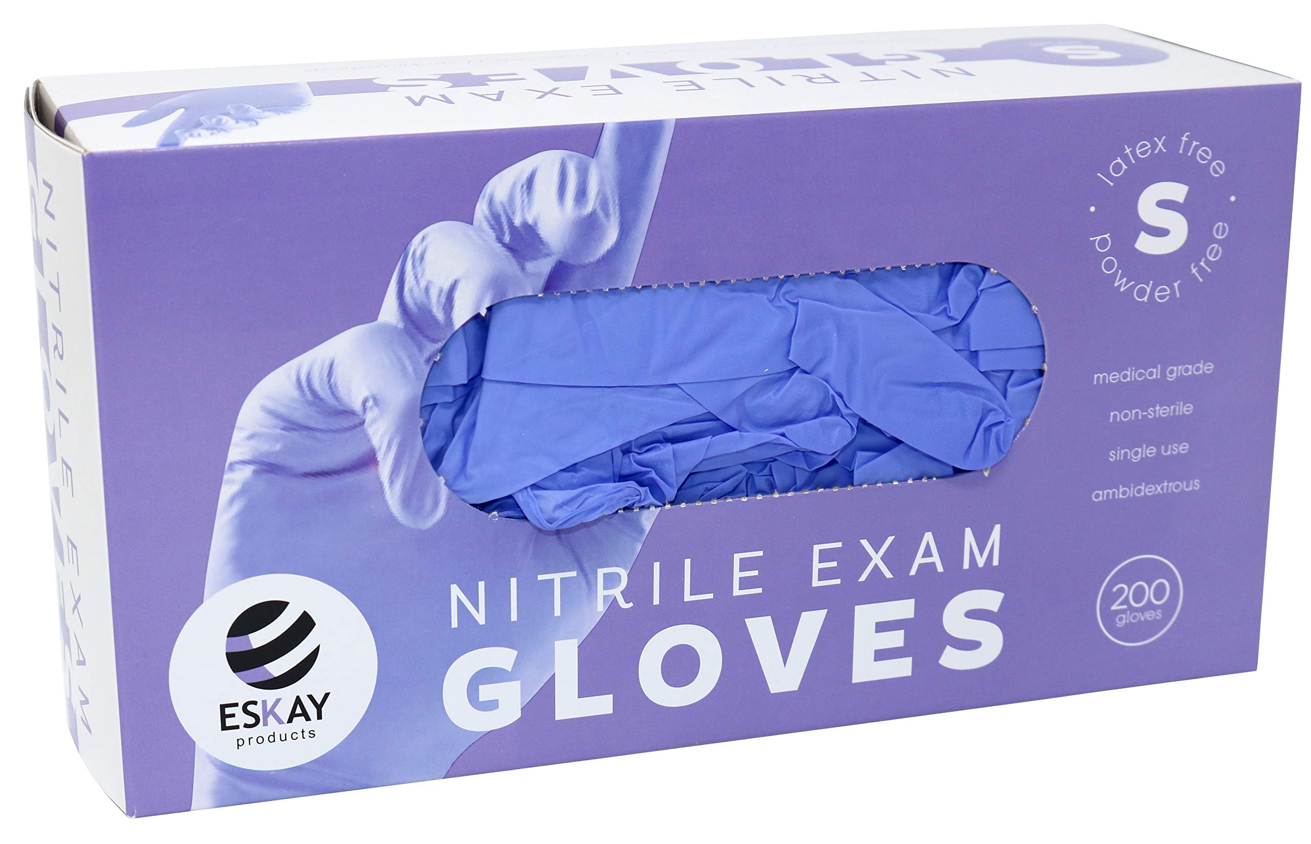 Buy Eskay Nitrile Exam Gloves Box of 200 gloves Food Safe, Non