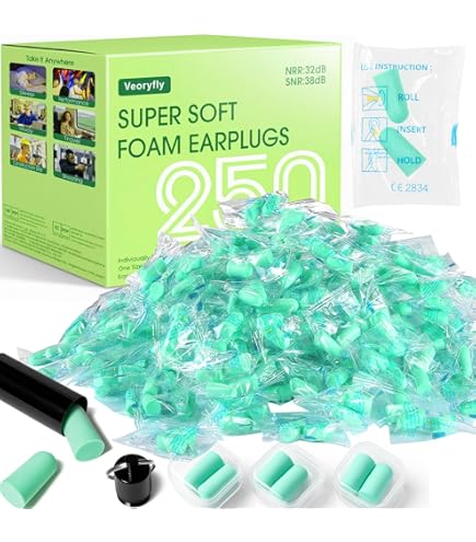 thumbnail image 2 of Radians Detour Foam Earplugs – 200 Pairs, Uncorded, NRR 32dB, Green – Sleep Aid & Shooting 2 of 4