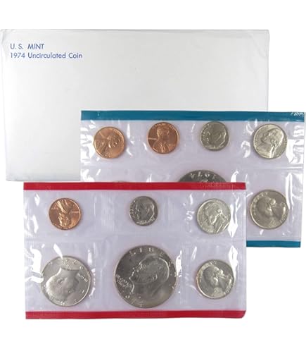 アメリカ合衆国 旧貨幣 コレクション 1975 United States Mint Uncirculated Coin Set in Original