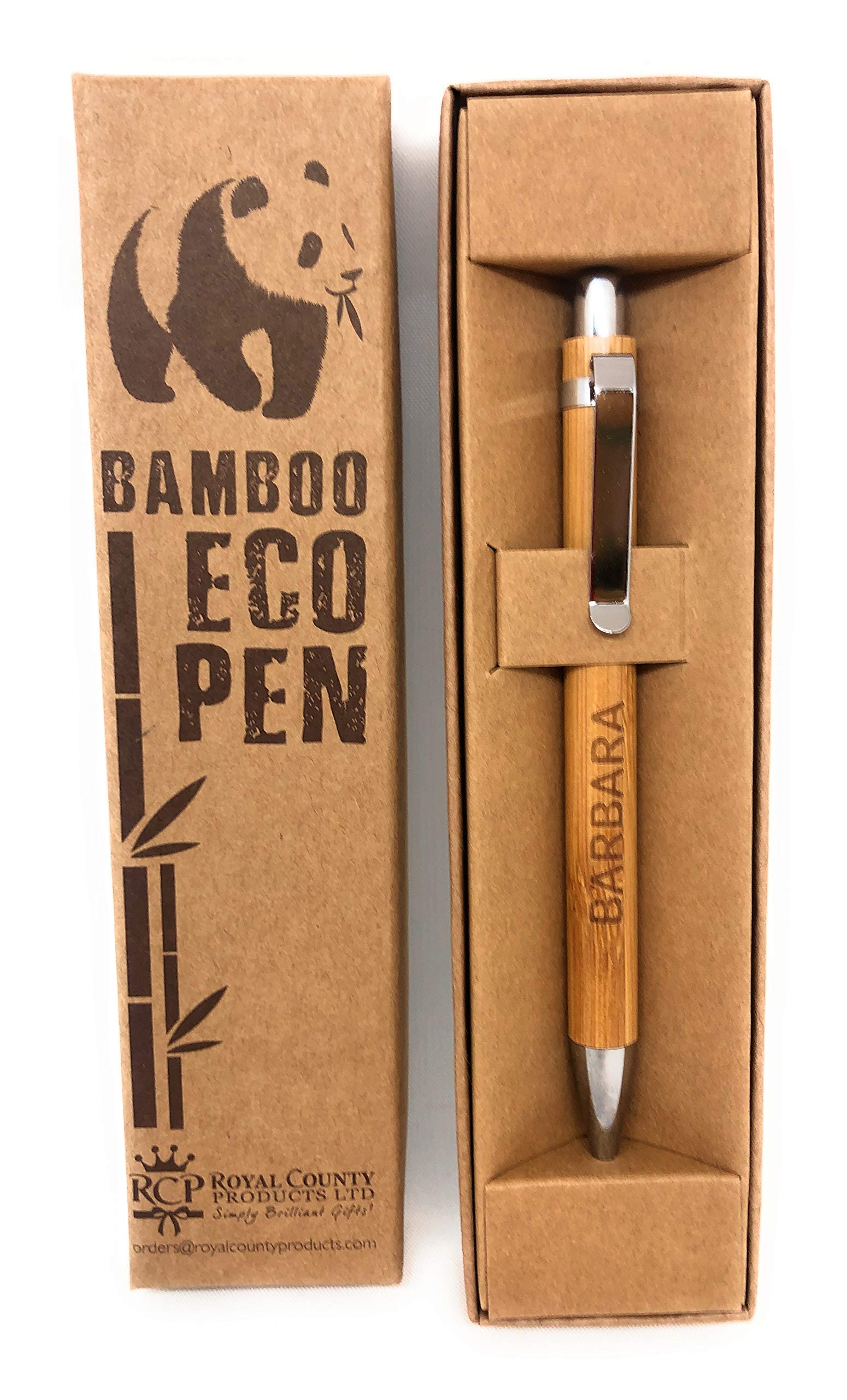 Royal County Personalised Bamboo Pens - Eco Friendly - Barbara