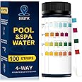 Pool Test Strips,100 Strips Pool and Hot Tub Test Strips, Swimming Pool Test Strips for Total Alkalinity, pH, Free Chlorine(Bromine),Cyanuric Acid-Pool Spa Water Test -Quick and Accurate Results