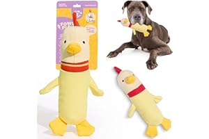 Yomp Chicken Dog Toy – Durable Stuffed, No Squeaker Dog Toys with Natural Canvas and Crinkle Paper – Interactive Stuffed Animal for Dogs (Clucky)