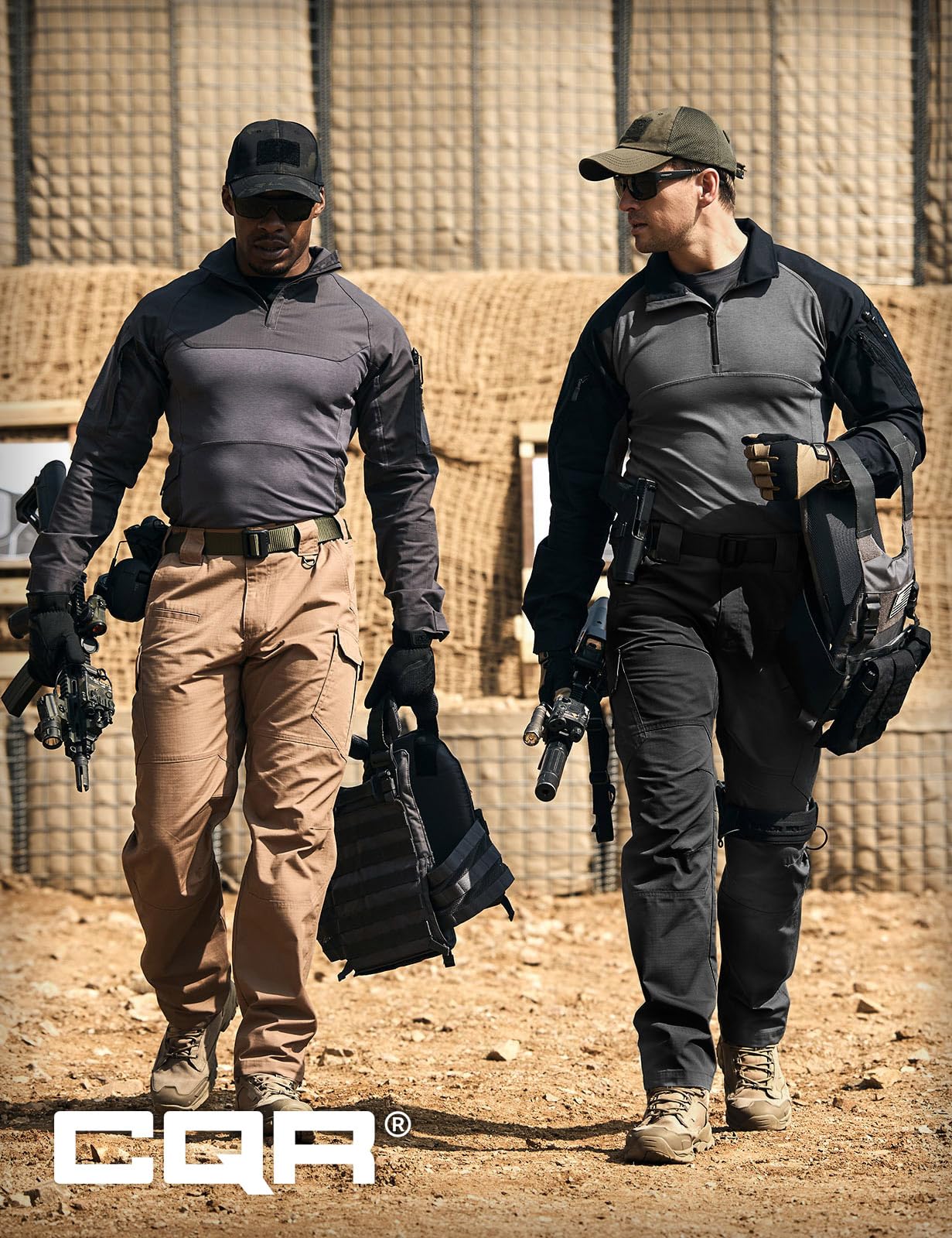 CQR Men's Tactical Pants, Water Resistant Ripstop Cargo Pants, Lightweight EDC Work Hiking Pants, Outdoor Apparel