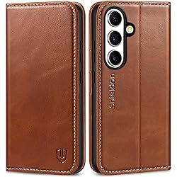 SHIELDON Case for Galaxy S25 6.2", Genuine Leather