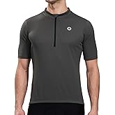 Nepest Cycling Jersey Men Short Sleeve Bike Shirts with 4 Rear Pockets Moisture Wicking Half Zip Road & Mountain Biking