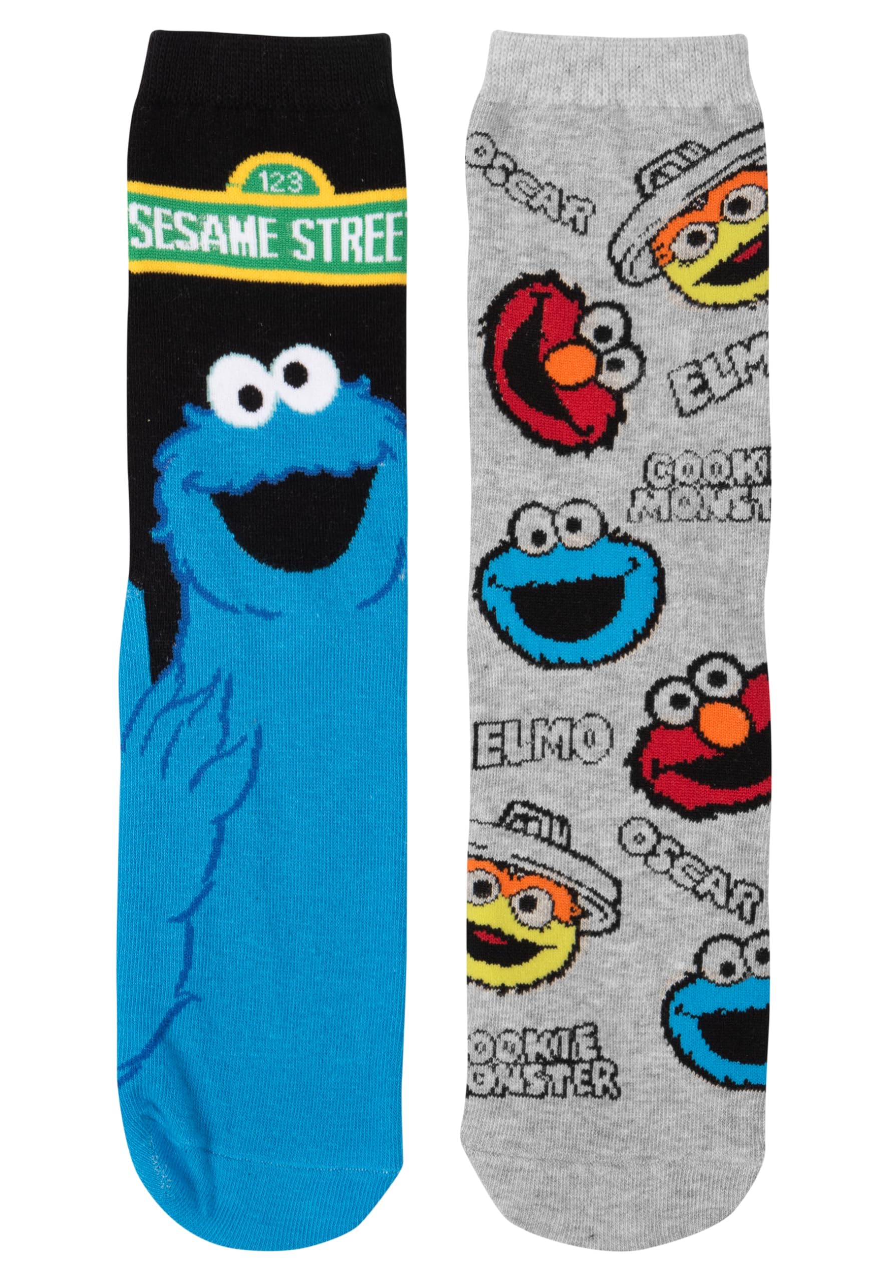 United Labels 5 Paar Sesamstraße Socken für Herren, grau schwarz, 40-45, Herrensocken, Männer Strümpfe 6