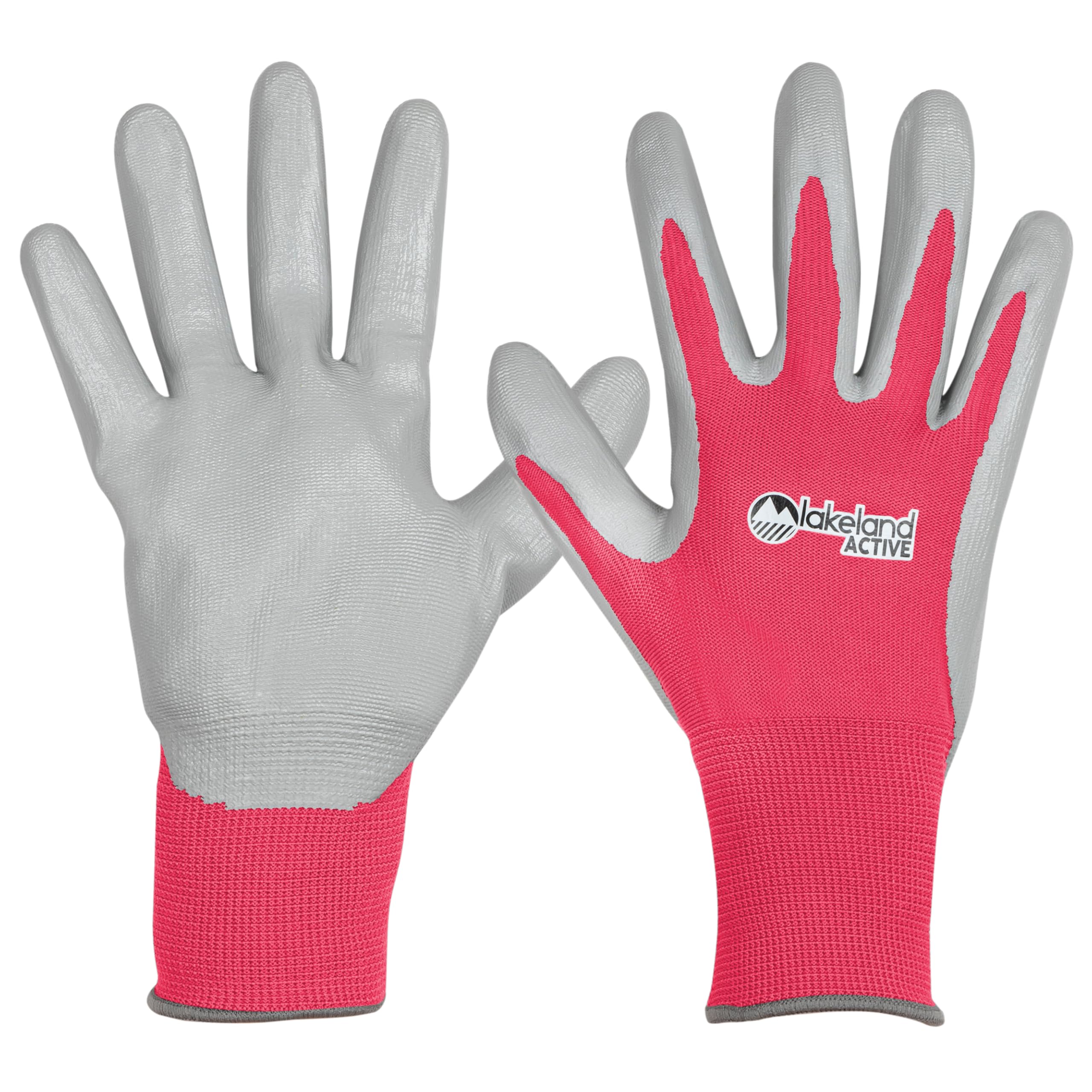 Lakeland Active 1 Pair Orton Weed & Seed Gardening Gloves - Fuchsia Pink - Small