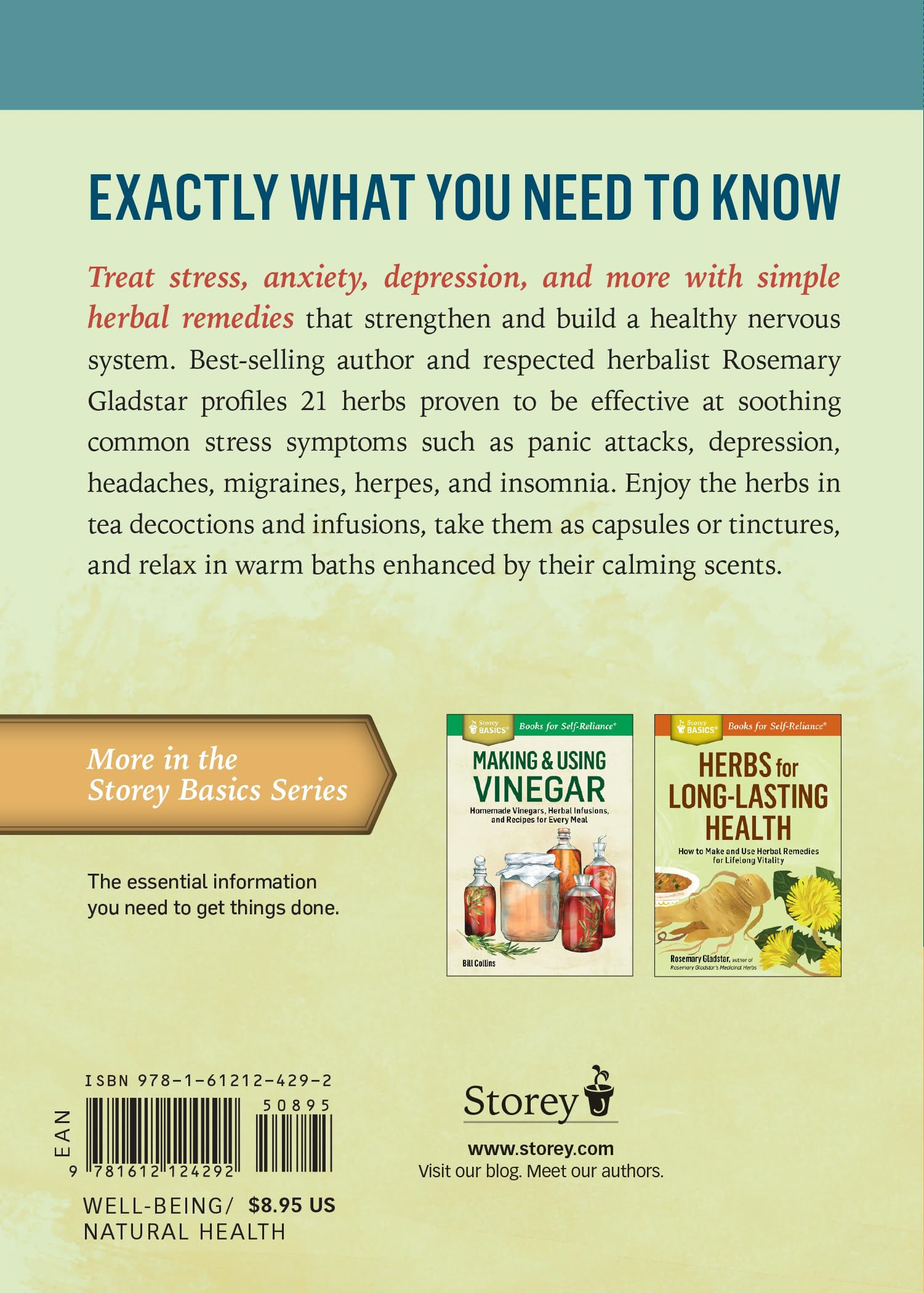 Herbs for Stress & Anxiety: How to Make and Use Herbal Remedies to Strengthen the Nervous System. A Storey BASICS® Title
