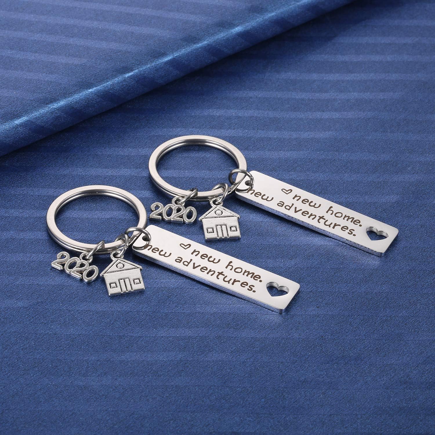 2PCs New Home Keychain 2020 Housewarming Gift for New Homeowner House Keyring Moving in Key Chain New Home Owners Jewelry from Real Estate Agent at  Men’s Clothing store