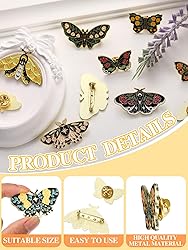 10 Pieces Butterfly Enamel Pins Set Cute Enamel