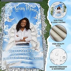 44memory Custom Memorial Grave Blanket Photo