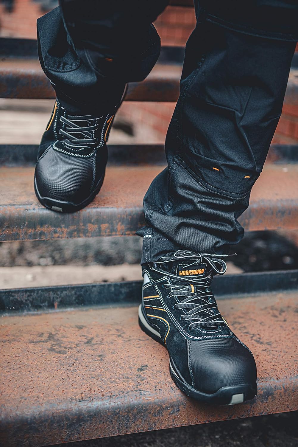 Worktough strike black mid cut safety boot,5, 5 UK - Image 4
