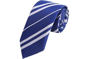 AUSKY 4 Packs Mens Necktie for Themed Party Costume Tie, Halloween Cosplay ties Unisex Adult Classic Striped Satin Toy Tie