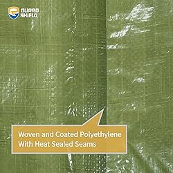 GUARD SHIELD Tarp Green 9x12 Feet Multi Purpose