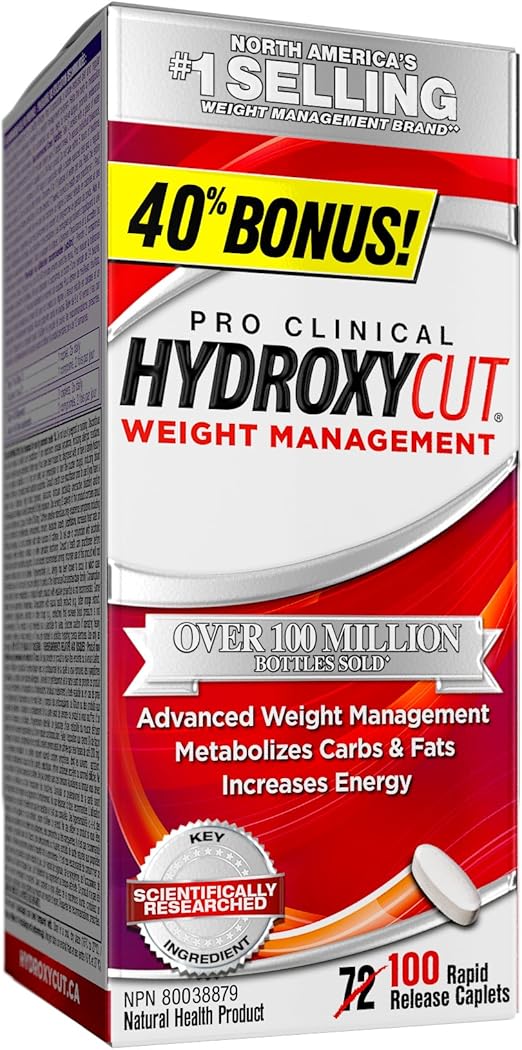 Hydroxycut Pro Clinical Weight Loss Supplements with Apple Cider