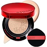 Espoir Be Velvet Cushion Foundation #20 Vanilla | Quick and Easy Coverage with Long-lasting Color by Zero Oxidation, Velvety Smooth Finish & Lightweight Formula, Vegan, Korean Makeup, 0.46 oz