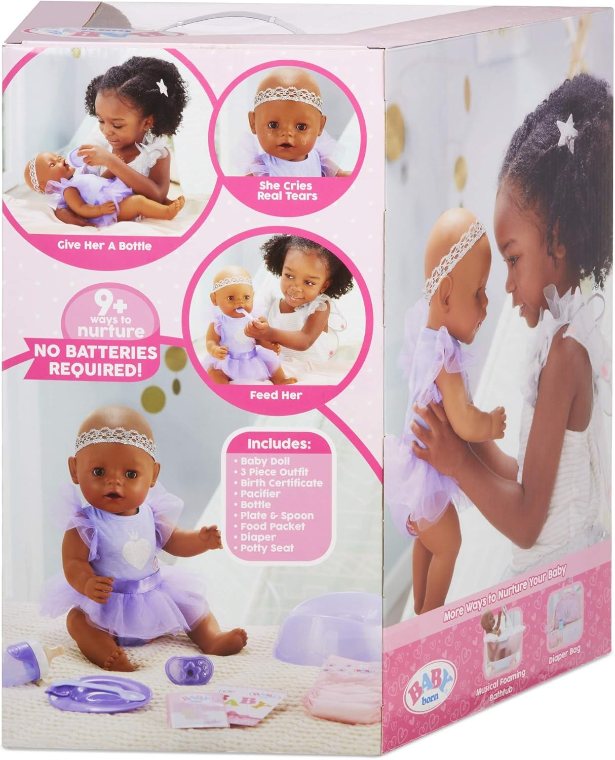 baby born interactive doll brown eyes