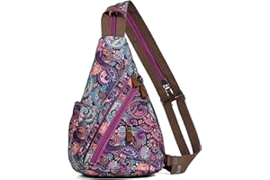 KL928 Canvas Sling Bag - Small Crossbody Backpack Shoulder Casual Daypack Rucksack for Men Women