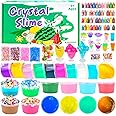 Peceluv DIY Slime Making Kit for Kids and Girls Boys, Slime Set with Include 18 Clear Slime, 6 Butter Slime, 48 Bottle Gold Dust Jar etc, Slime Kit for Girls Boys Ages 8-12, Birthday Party Favors