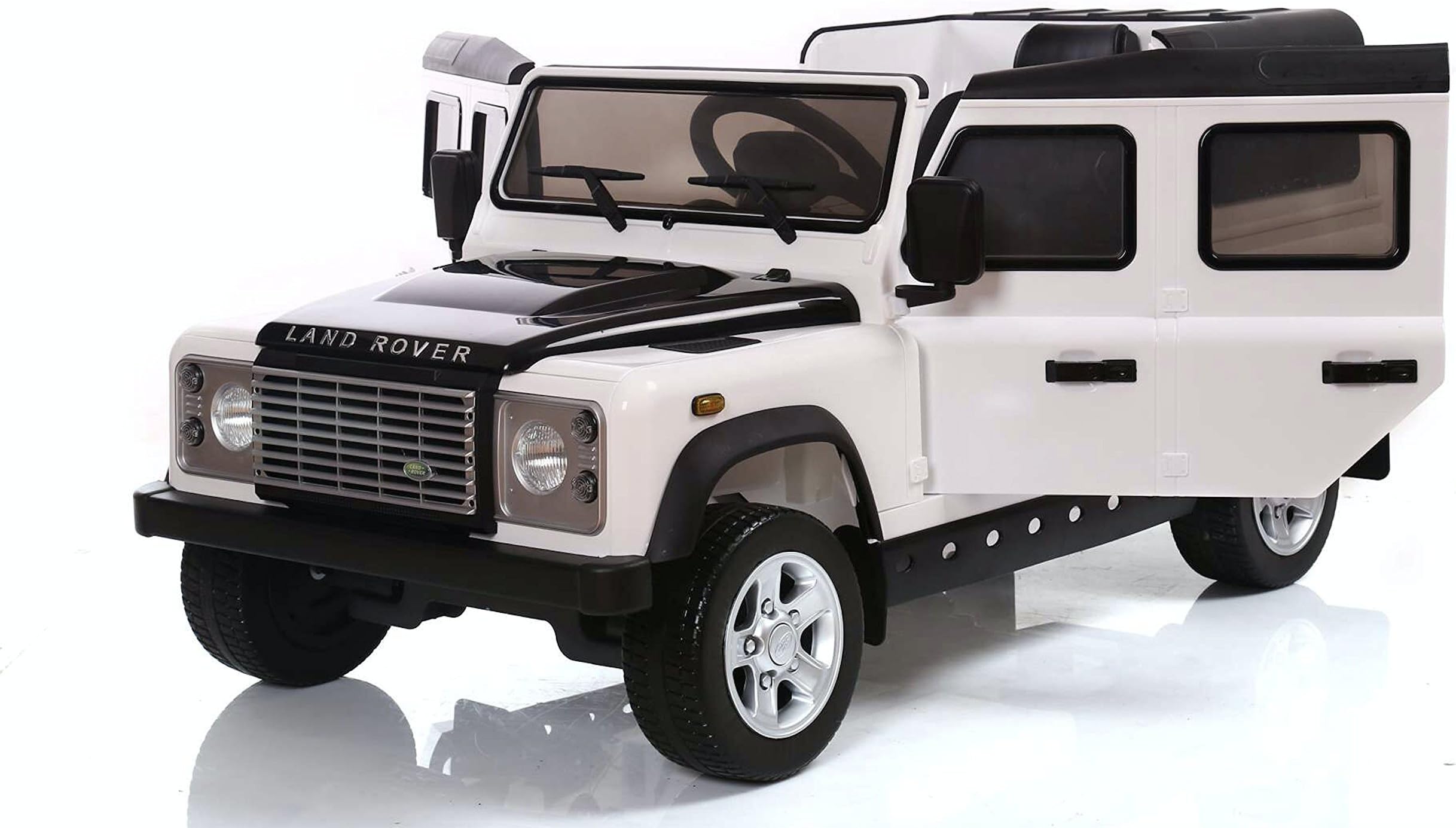 Licensed Land Rover Defender Electric Ride On Car - White