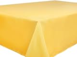 Home Direct Rectangular Tablecloth 140x180cm Yellow Polyester view 4
