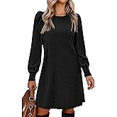 Zeagoo Women Fall Winter Dress Knitted Pullover Dresses