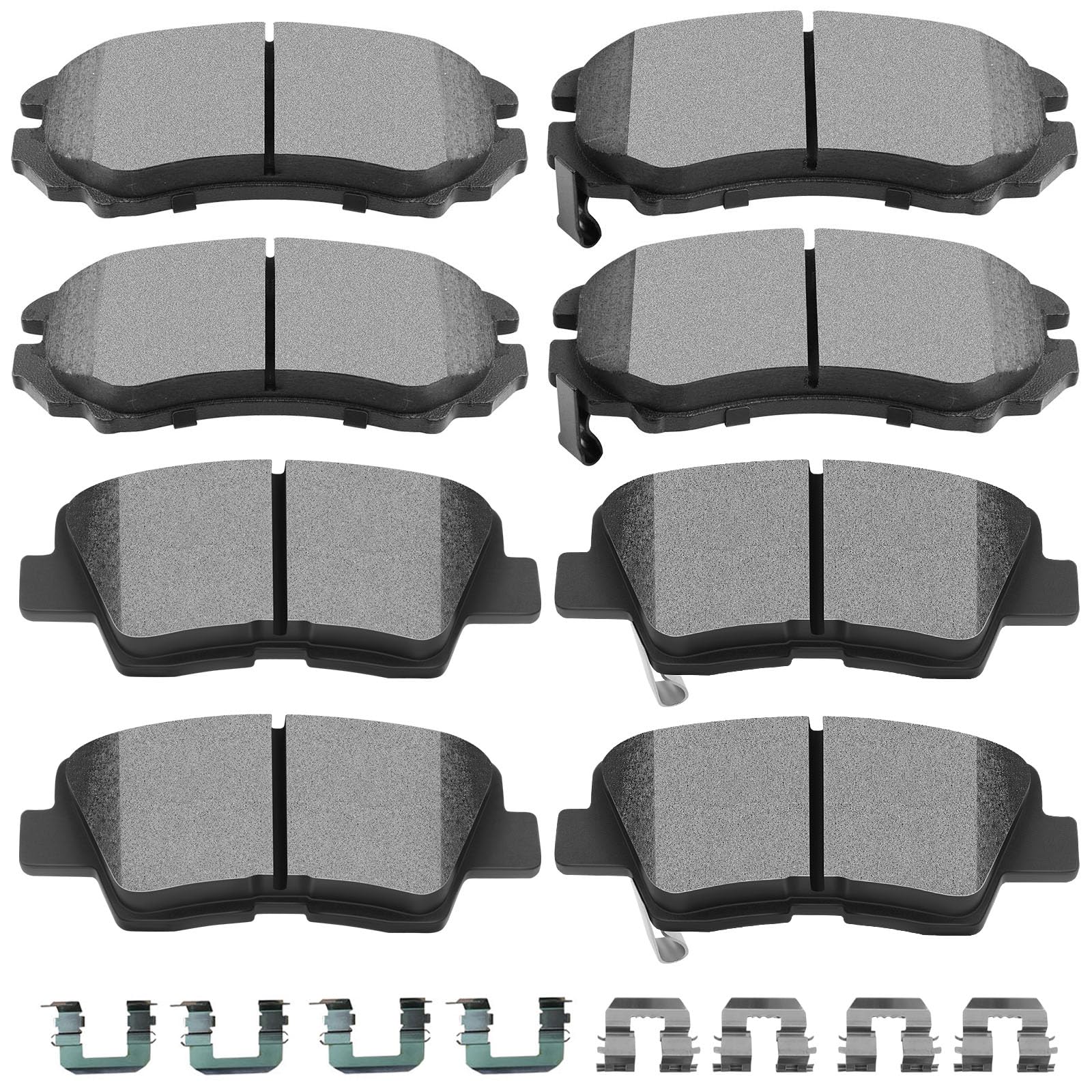 Photo 1 of SCITOO D924 D1313 Ceramic Brake Pads - Front & Rear Sets Fit For Hyundai Elantra 07-08, Sonata 03-08, Tucson 05-09, Kia Sportage 2005-2010, Optima 2002-2010