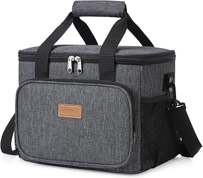 Lifewit 15L Lunch Bag Insulated Cooler 24 Cans Dark Grey
