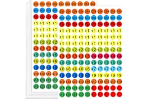 DARFUKEI Removable Garage Sale Price Stickers, 1400 PCS 3/4 Inch Price Stickers for Yard Sales, Flea Markets, County Fairs & Retail Use, Pricemarker Labels, Colours Round Price Tags