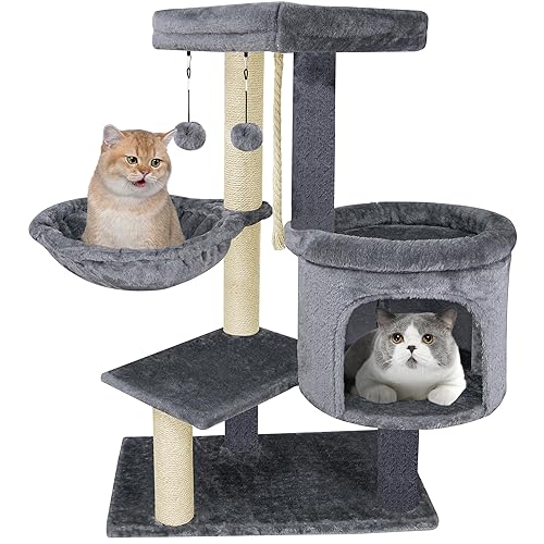 YOUPET 35'' Fashion Design Cat Tree with Cat Condo and Scratching