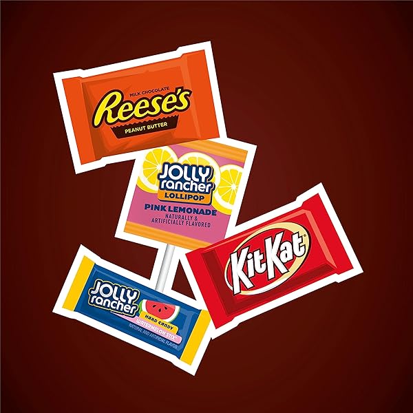 JOLLY RANCHER, KIT KAT AND REESE’S ASSORTED FLAVORED SNACK SIZE, CANDY PARTY PACK, 34.19 OZ