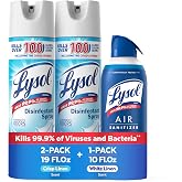 Lysol Disinfectant Spray + Air Sanitizer, Crisp Linen &amp; White Linen, 3 Pack | Lysol Disinfecting &amp; Sanitizing Antibacterial Room Spray, Air Sanitizer, Odor Eliminator Deodorizer Spray, Home &amp; Bathroom