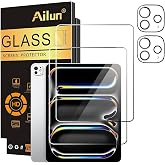 Ailun Screen Protector+Camera Lens Protector for iPad Pro 13 Inch, 2+2 Pack | 2025/2024 [8th/7th Generation,M5/M4], Tempered Glass, Case Friendly, Face ID Apple Pencil Compatible