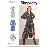 Simplicity S9639 Women's Midi Wrap Dress Sewing Pattern, Sizes 16-24