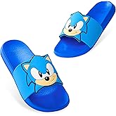 Sonic The Hedgehog Sandals Boys Open Toe Slides Shower Slippers Beach Pool Back Yard Vacation Essentials Gamer Gifts
