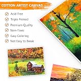 Koncci Canvas for Painting 30x40 cm 5 Pack Acid-Free Cotton Canvas Board view 4