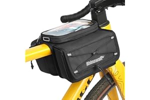 Rhinowalk Bike Front Frame Bag Bicycle Top Tube Frame Storage Waterproof Bicycle Handlebar Bag Fit Smartphone Professional Cy