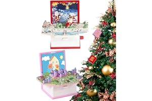 Brillantreal 3D Folding Santa Claus Keychain Pendant – Christmas Ornaments for Tree Decor, Pink Castle Holiday Decorations, Bulk Festive Gifts