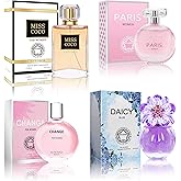 META-BOSEM Perfume for Women Set (100ml x 4PCS Variety Pack), ParisW, MissCoco, DaicyB, ChangeW, Long Lasting Perfume for Women All Day Use