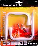 SmartHome White Jumbo Ladder Hooks Pack of 2 Garage Shed Storage Bikes Tools view 3