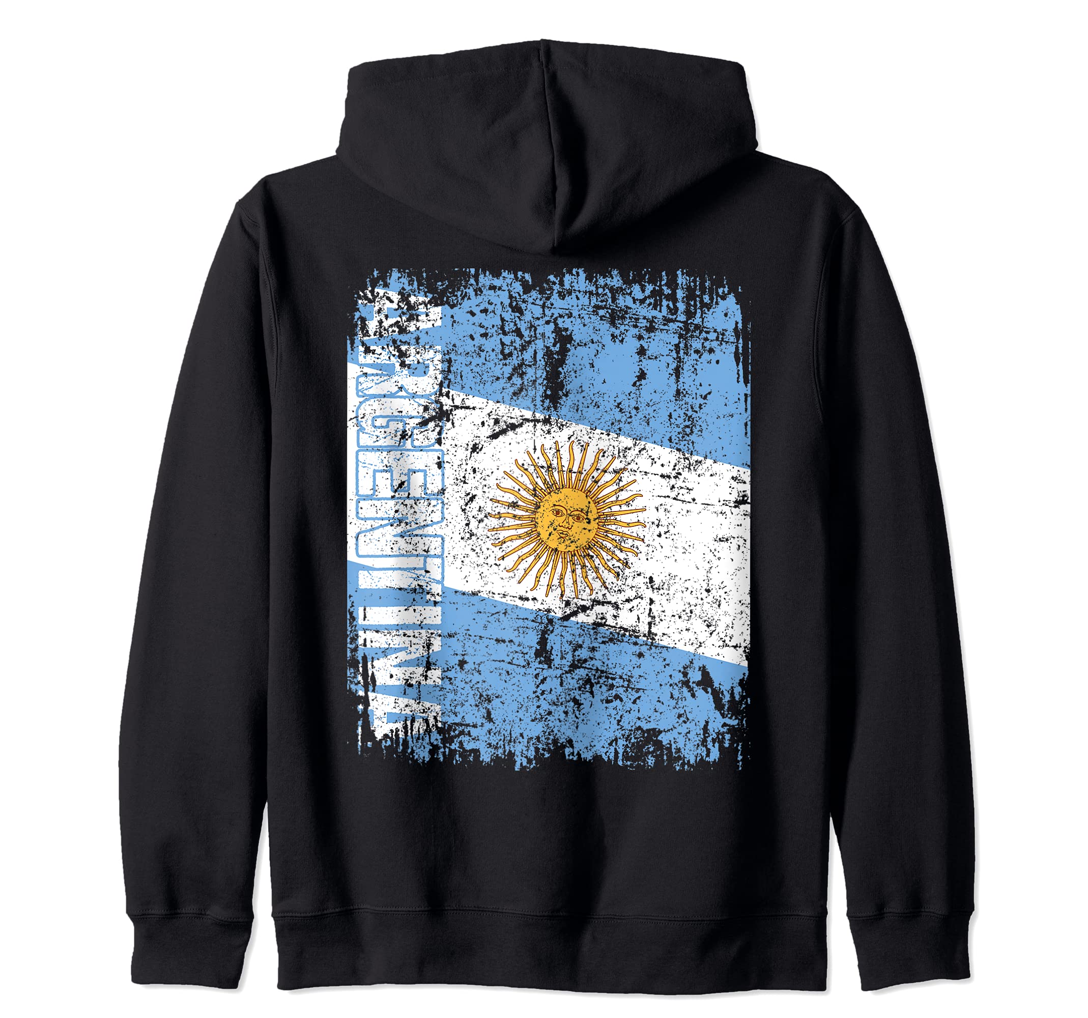 ARGENTINA Flag Vintage Distressed ARGENTINA Zip Hoodie